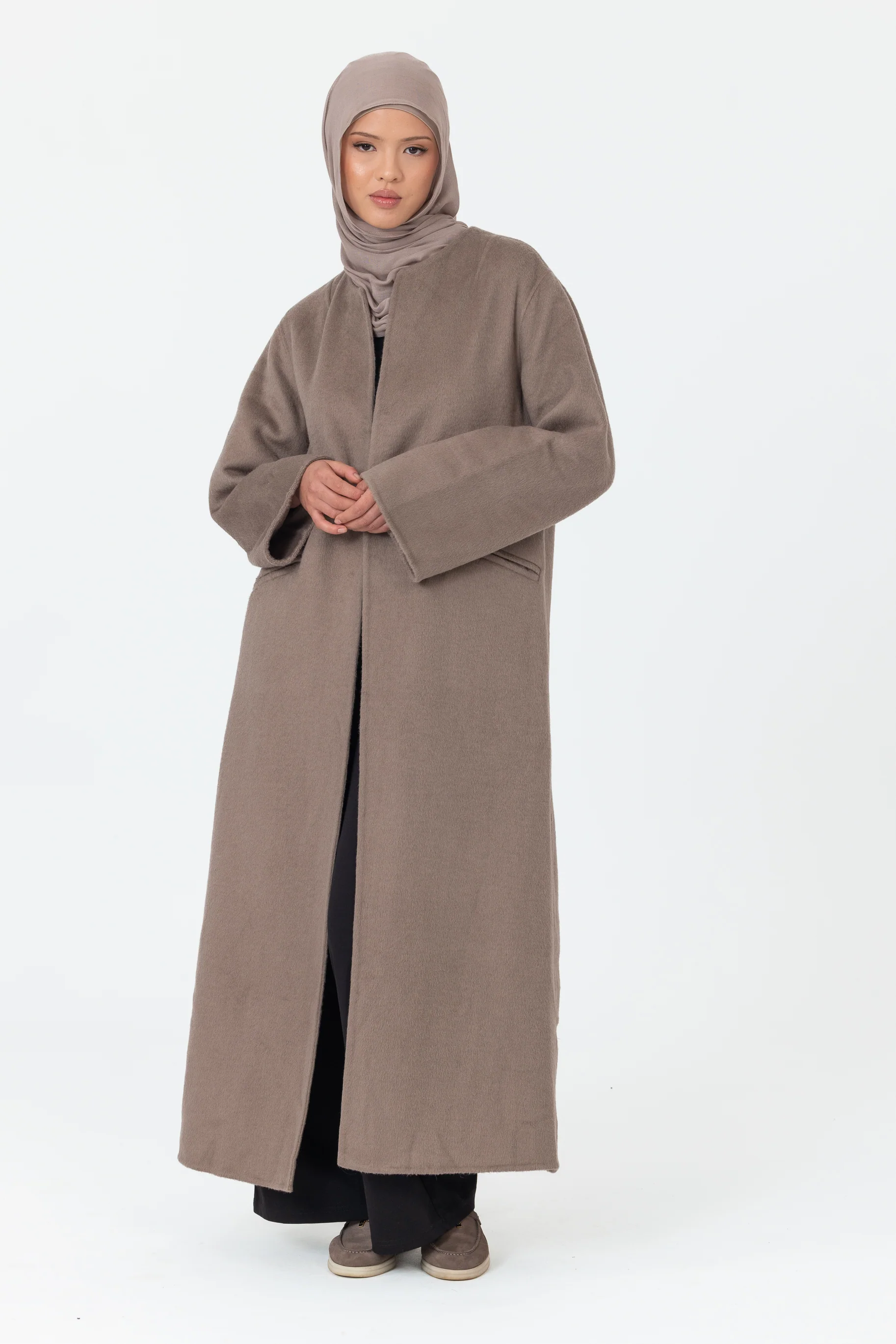 Tamara Wool Coat - Taupe - Image 4