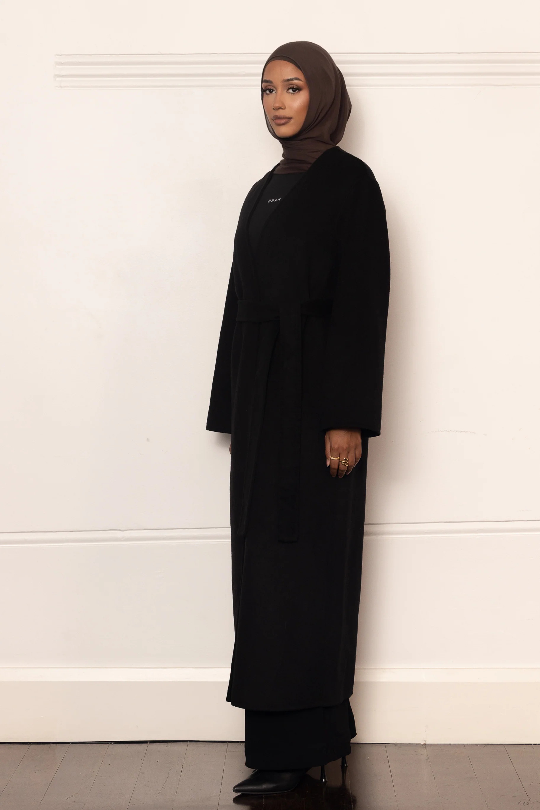 Tara Longline Coat - Black - Image 3
