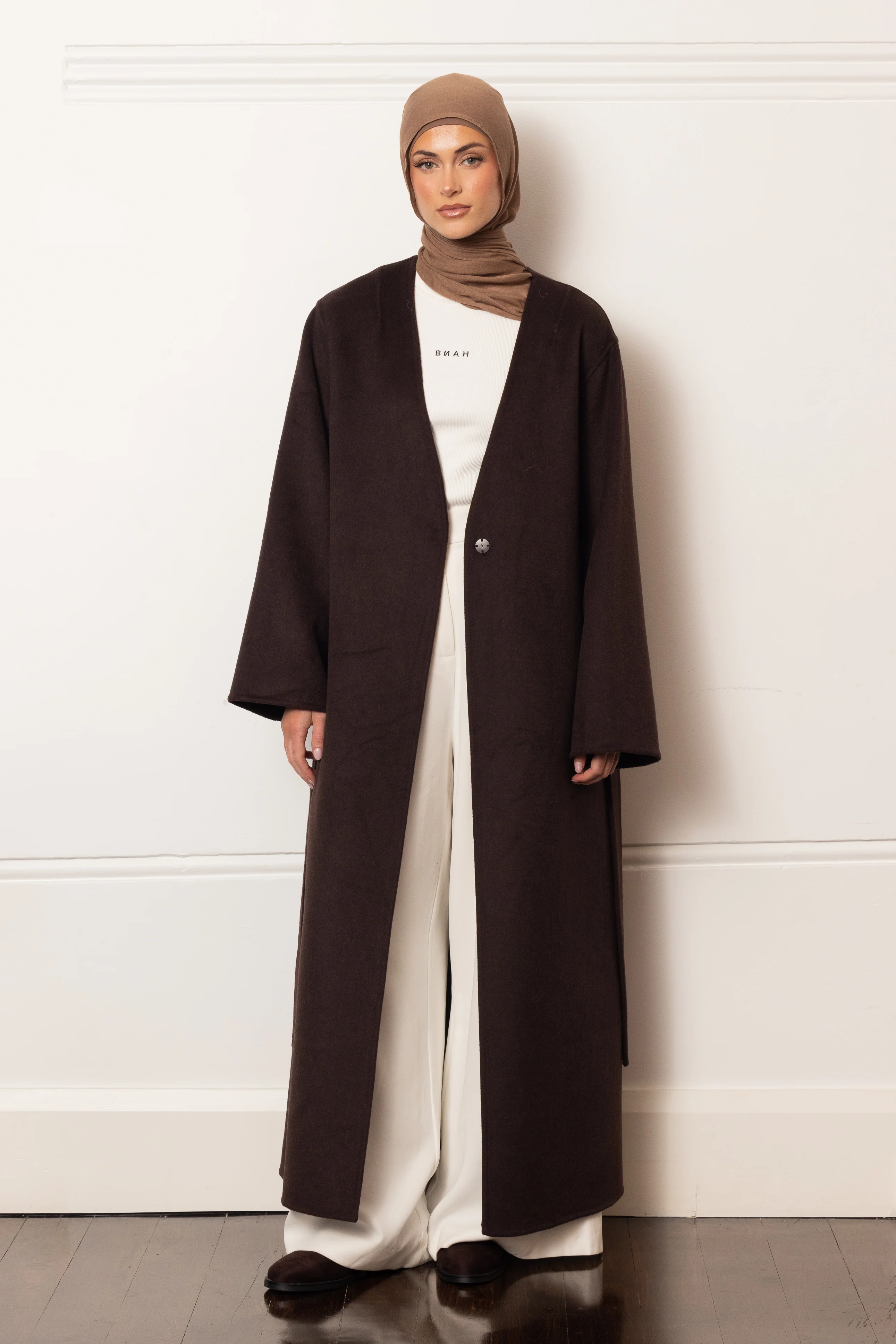 Tara Longline Coat - Espresso - Image 2