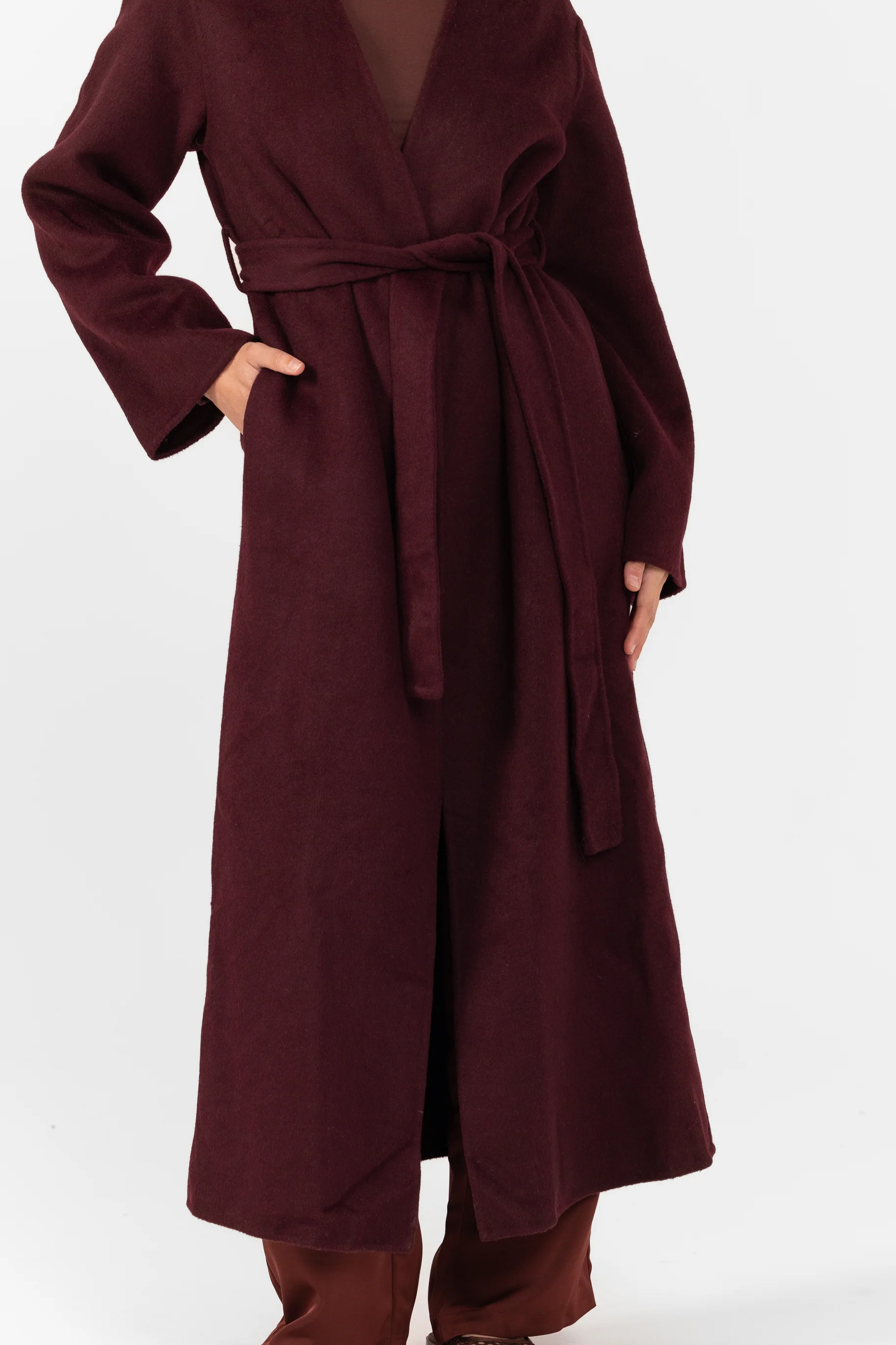 Tara Longline Coat - Mulberry - Image 5