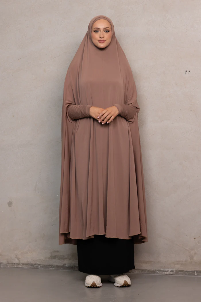 Women's XL Sleeved Jilbab - Fango - Image 3