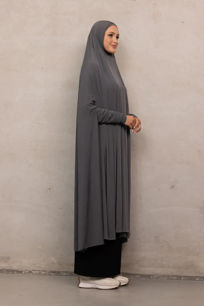 Women's XL Sleeved Jilbab - Iron - Image 2