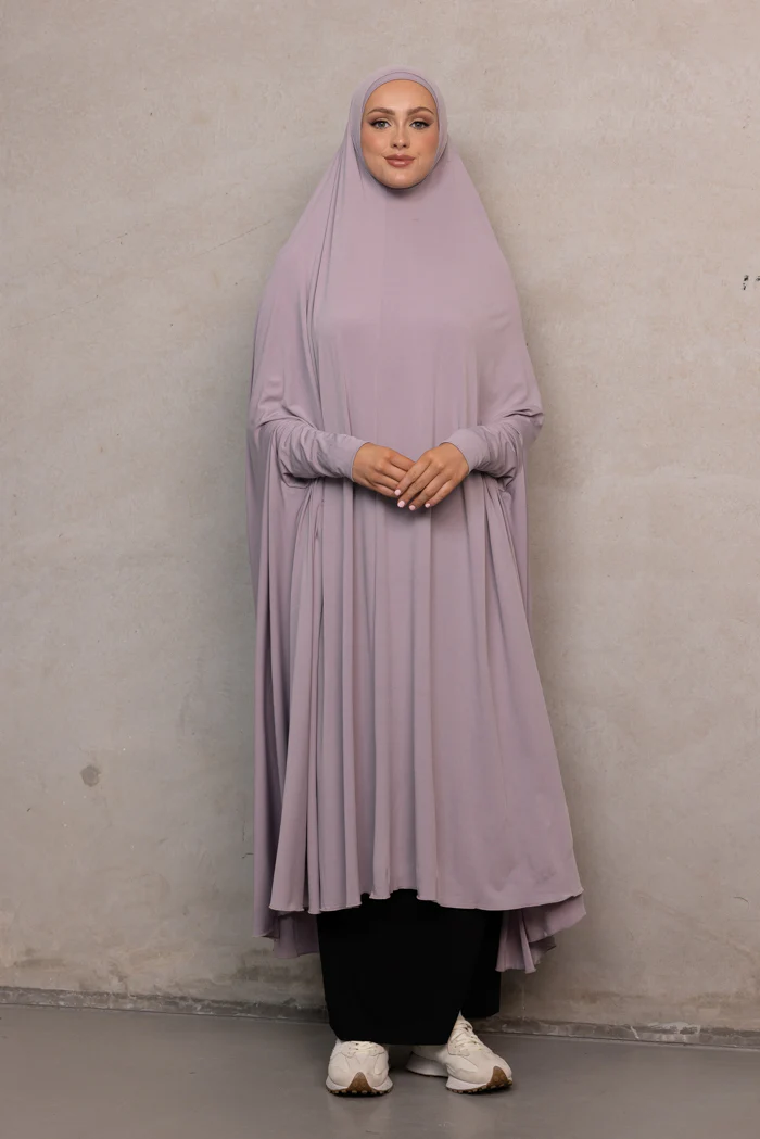 Women's XL Sleeved Jilbab - Mauve - Image 3