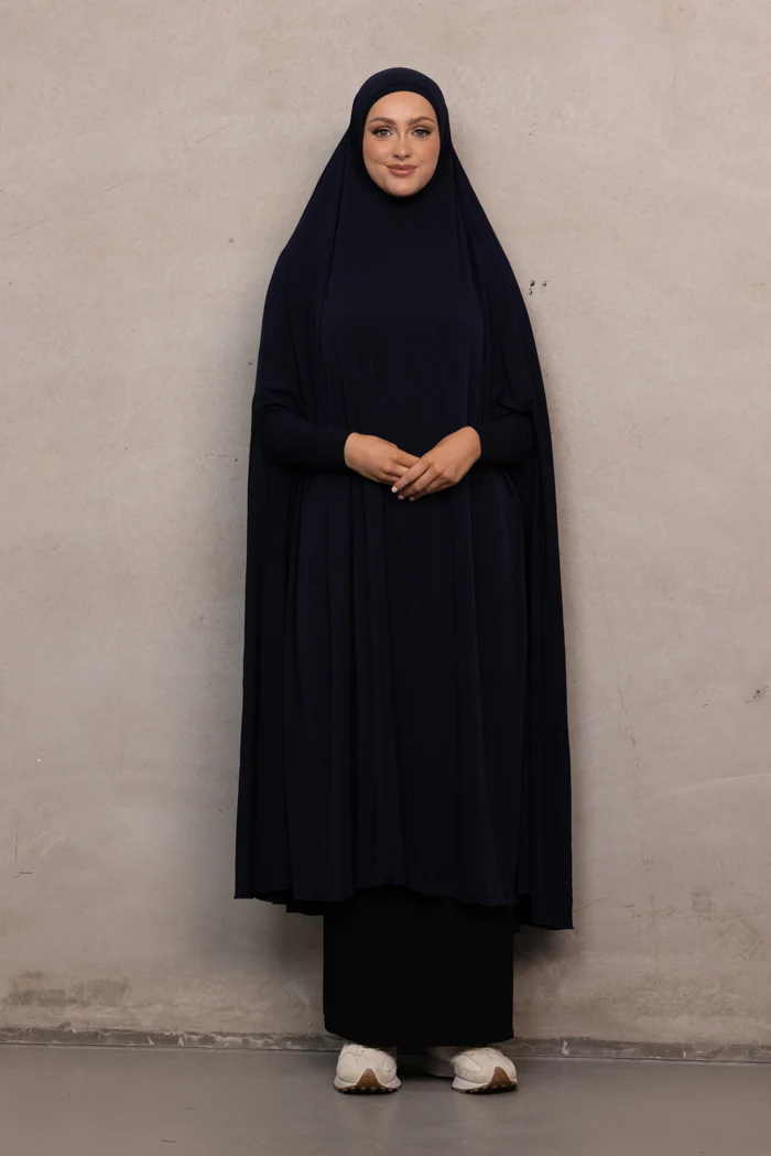 Women's XL Sleeved Jilbab - Navy - Image 3