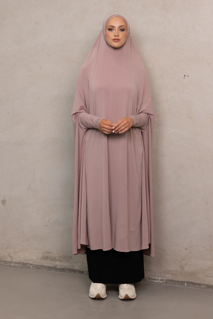 Women's XL Sleeved Jilbab - Old Rose - Image 3