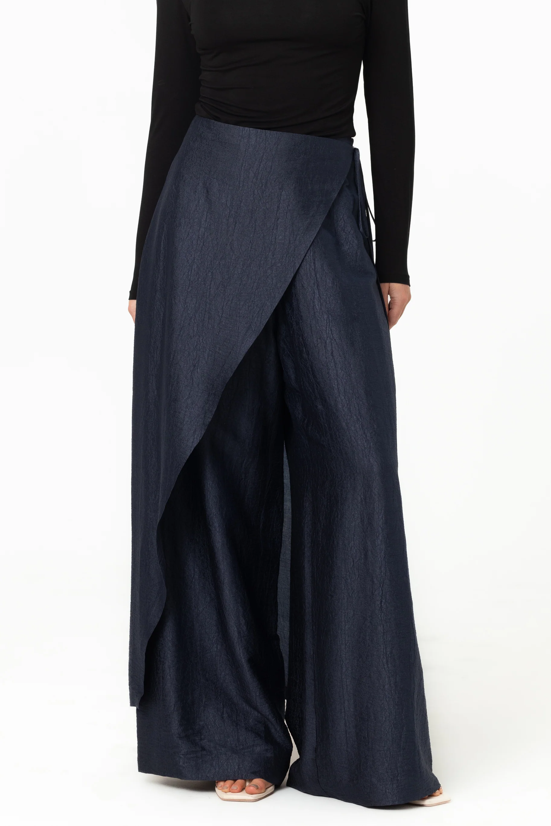 Yasmin Wrap Pants - Midnight Blue - Image 2