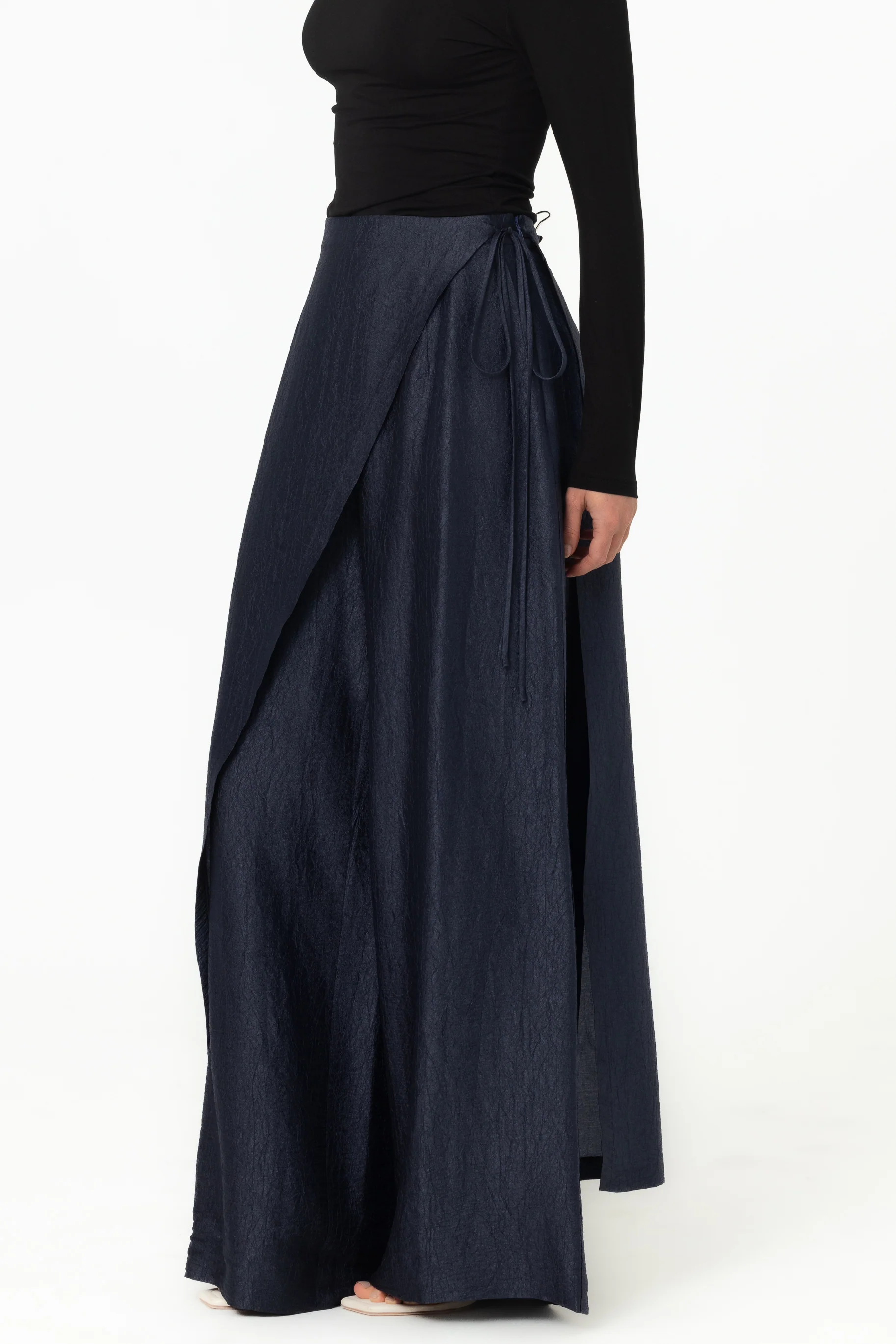 Yasmin Wrap Pants - Midnight Blue - Image 3