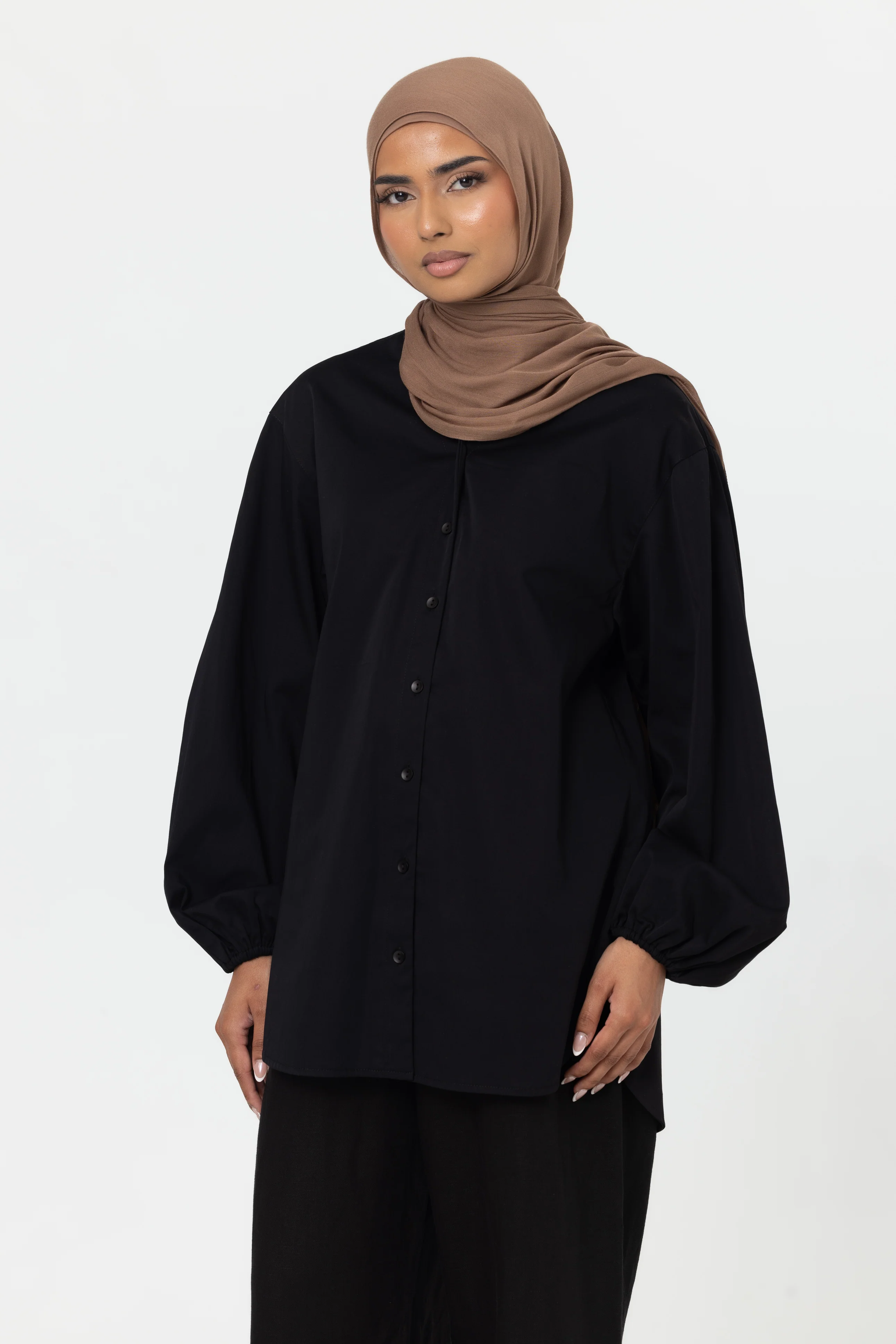 Zahra Cotton Blouse - Black